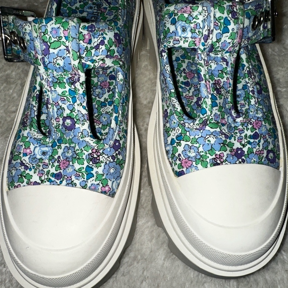 Jeffrey Campbell Enfance Floral Print Lugged Chunky Platform Mary Jane’s Size 8 - Picture 15 of 15